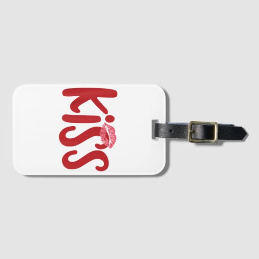 キス結婚キルガールズグループトリオキス衣装レッド ラゲッジタグ (正面横)