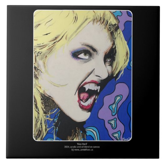 'キス絵を描懸命's on a タイル (正面)