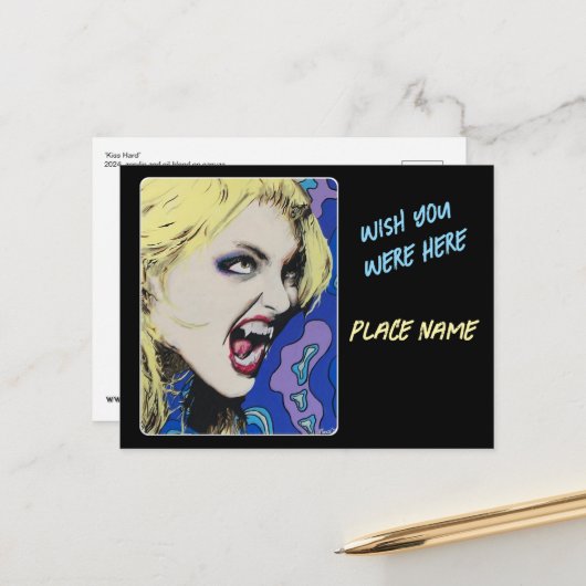 'キス絵を描懸命's on a ポストカード (正面/裏面インサイチュ)