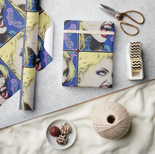 'キス絵を描懸命's on a ラッピングペーパー (クラフト)