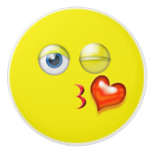 キス絵文字 セラミックノブ (正面)