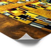 キス絵画は印象的なウォールアートとして ポスター (角)