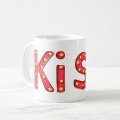 キス記号（赤） コーヒーマグカップ (正面左)