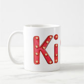 キス記号（赤） コーヒーマグカップ (左)