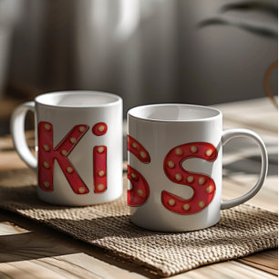 キス記号(赤) コーヒーマグカップ