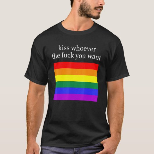 キス誰が好きなf tシャツ (正面)