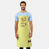 キス調理師と彼女のワイン エプロン (着用した状態)