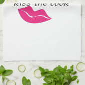 キス調理師の大きな唇モダンデザイン キッチンタオル (折り畳み)