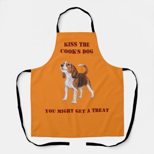 キス調理師の犬あなたがトリートビーグルを得るかもしれない エプロン (正面)