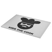 キス調理師ガラスのシェフイメージの切断ボード カッティングボード (角)