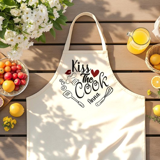 キス調理師 パーソナライズされた エプロン