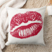 キス赤い唇 クッション (ブランケット)