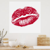 キス赤い唇 ポスター (キッチン)