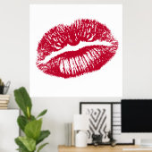 キス赤い唇 ポスター (ホームオフィス)
