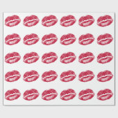 キス赤い唇 ラッピングペーパー (フラット)