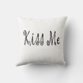 キス赤口紅プリント枕カスタマイズそれ！ クッション (裏面)