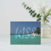 キス透明な白いグラフィティ ポストカード (スタンド正面)