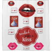 キス10代の若者シャワーカーテン シャワーカーテン (正面)