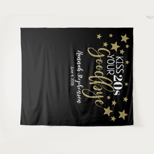 キス20の別れの30th誕生日パーティー写真 タペストリー (正面(横))