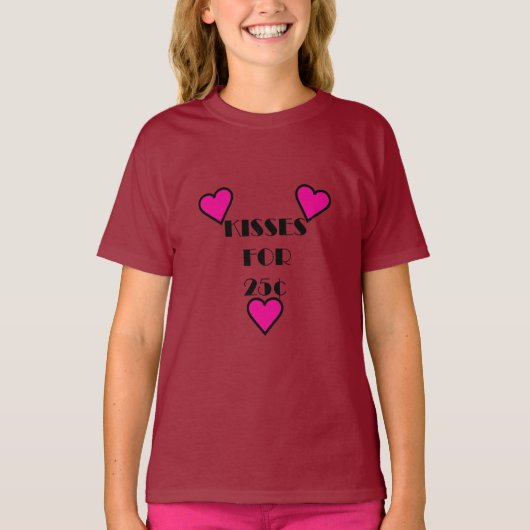キス25セント – Girls'Basic T-Shirt Tシャツ (正面)