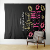 キス30sさよなら40th誕生日フォトプロップ タペストリー (インサイチュ(横))