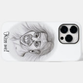 キス!おもしろいスケッチ白黒デザイン Case-Mate iPhoneケース (裏面 (横))