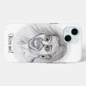 キス!おもしろいスケッチ白黒デザイン Case-Mate iPhoneケース (裏面 (横))