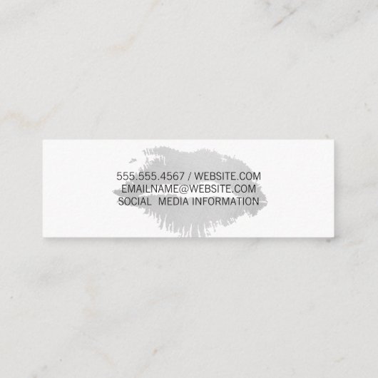 キス/お洒落黒 スキニー名刺 (裏面)