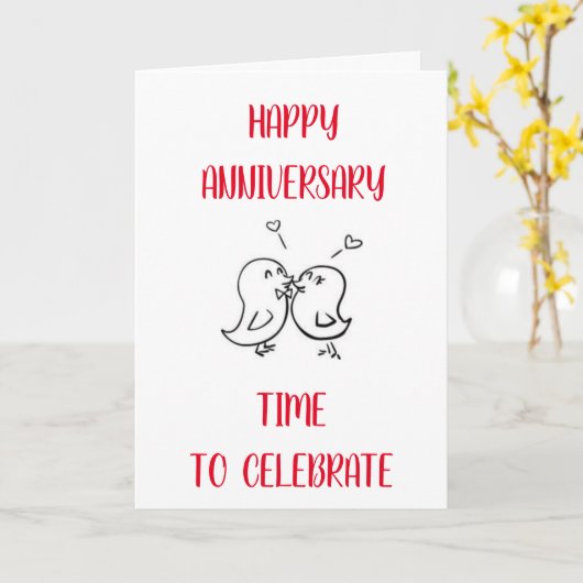 「キス」への時間 – 「記念日」 カード (黄色い花)