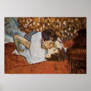 キス-アンリーdeツールーズLautrec著… ポスター