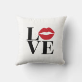 キス・オブ・ラブ・レッド・リップス版モダン装飾用クッション クッション (裏面)