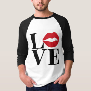 キス・オブ・ラブ・レッド・リップモダン・エディションMens T-Shirt Tシャツ
