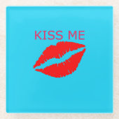 キス ガラスコースター (正面)