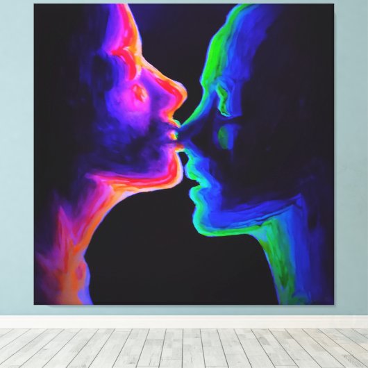 キス キャンバスプリント (インサイチュ (ウッドフロア))