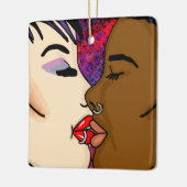 キス |クリスマス セラミックオーナメント (左)