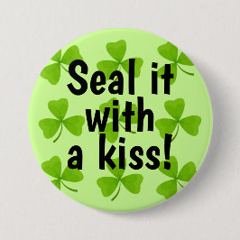 キス・グリーン・シャムロックで封印 缶バッジ