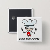 キス・ザ・クック ピンバックボタン 缶バッジ (正面&裏面)