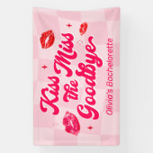 キス・ザ・ミス・グッバイ・バチェロレッテ・ウェルカム 横断幕 (縦)