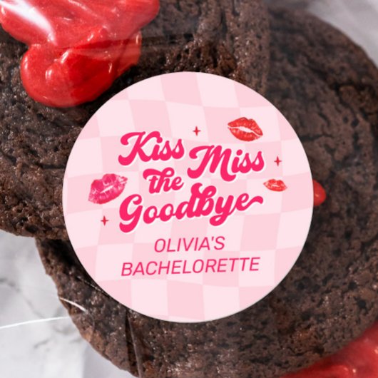 キス・ザ・ミス・グッバイ・バチェロレッテ・パーティー・ファヴォリット ラウンドシール