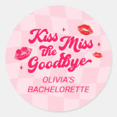 キス・ザ・ミス・グッバイ・バチェロレッテ・パーティー・ファヴォリット ラウンドシール (正面)