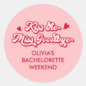 キス・ザ・ミス・グッバイ・バチェロレッテ・パーティー・ファーバー ラウンドシール (正面)