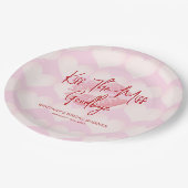 キス・ザ・ミス・グッバイ バレンタイン ブライダルシャワー ペーパープレート (アングル)