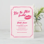 キス・ザ・ミス・グッバイ バレンタイン ブライダルシャワー 招待状 (スタンド正面)