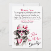 キス・ザ・ミス・グッバイ　ブライダルシャワーティーパーティー サンキューカード (正面)