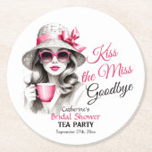 キス・ザ・ミス・グッバイ　ブライダルシャワーティーパーティー ラウンドペーパーコースター (正面)