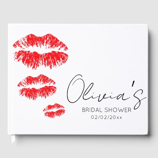 キス・ザ・ミス・グッバイ ブライダルシャワー ゲストブック (正面)