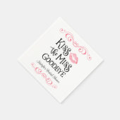 キス・ザ・ミス・グッバイ・ブライダルシャワー スタンダードカクテルナプキン (角)