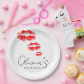 キス・ザ・ミス・グッバイ ブライダルシャワー ペーパープレート (パーティー)