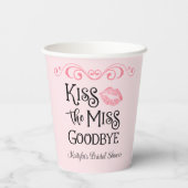 キス・ザ・ミス・グッバイ・ブライダルシャワー 紙コップ (裏面)