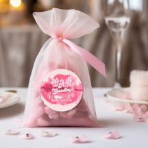 キス・ザ・ミス・グッバイ レトロ ピンクの唇 ステッカー